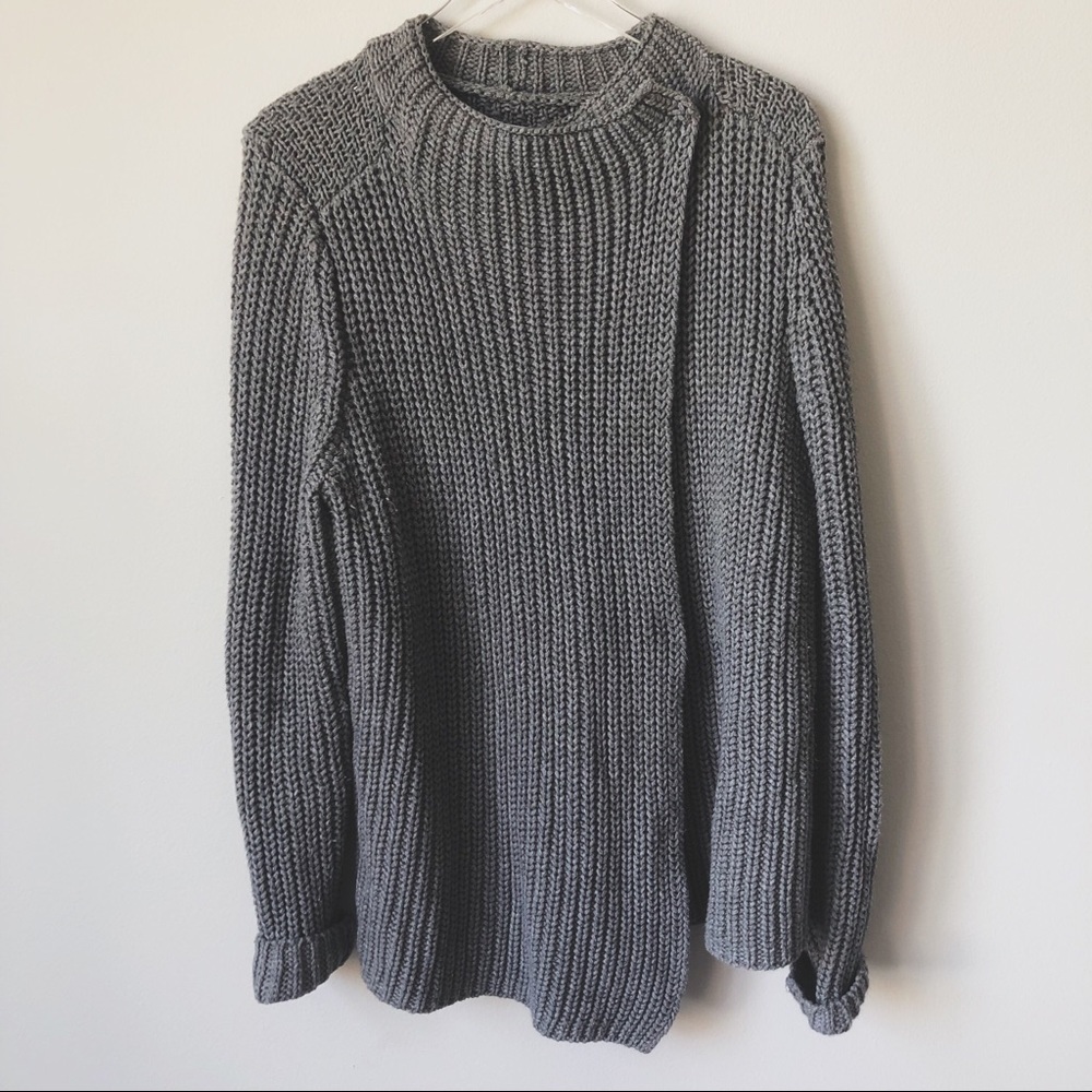 Lou & Grey Chunky Knit Gray Cardigan - Picture 3 of 6